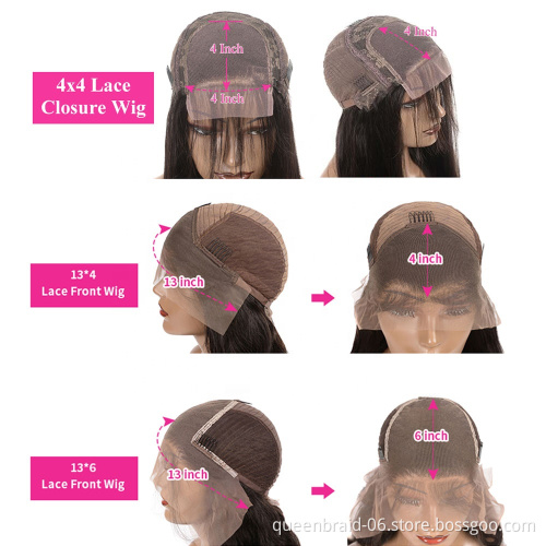Lace Front Wigs Human Hair Straight Lace Closure Wigs Density Brazilian Virgin Human Hair Wigs Pre Plucked With Baby Hair
